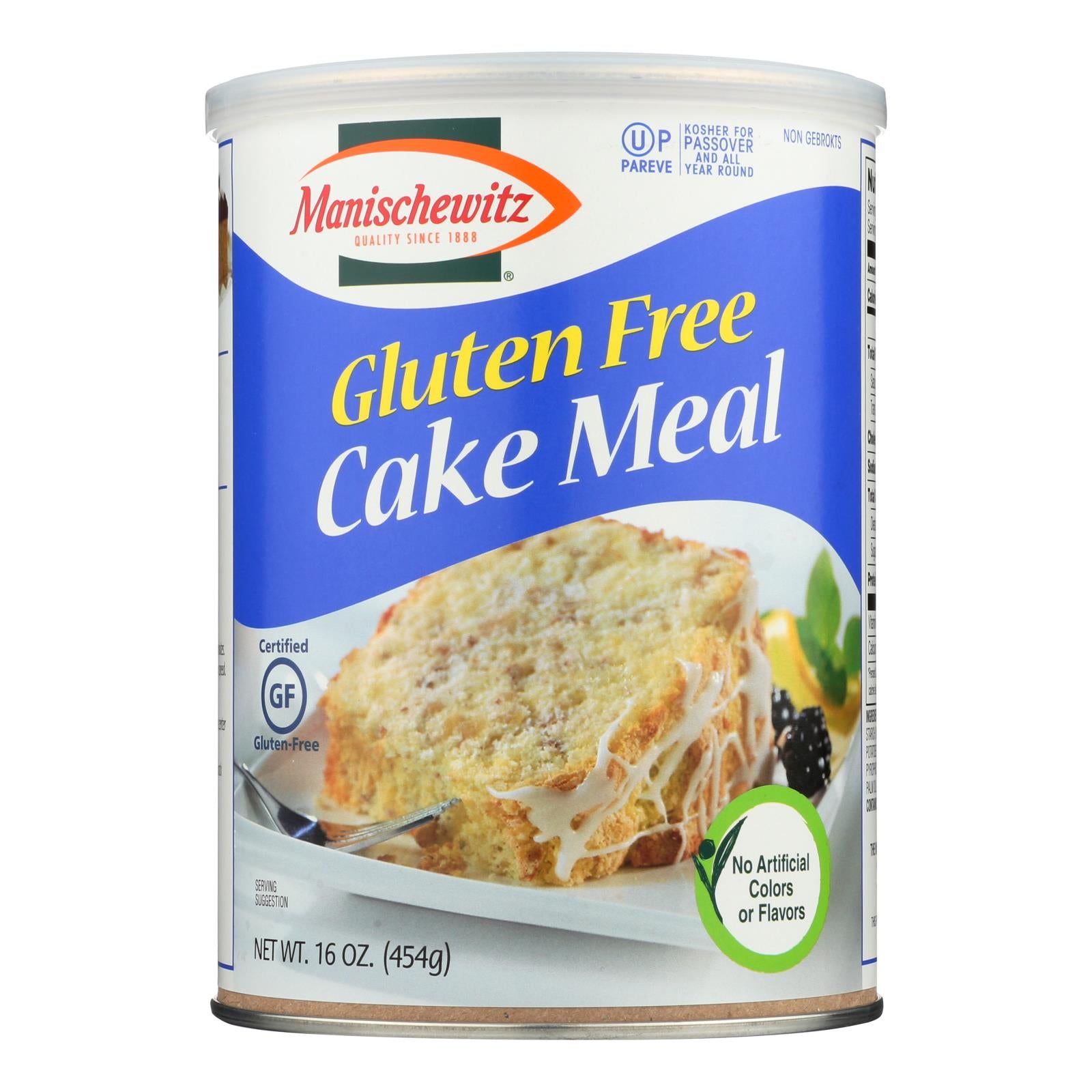 Manischewitz, Manischewitz - Cake Meal Sans Gluten - Caisse de 12-16 OZ (Paquet de 12)