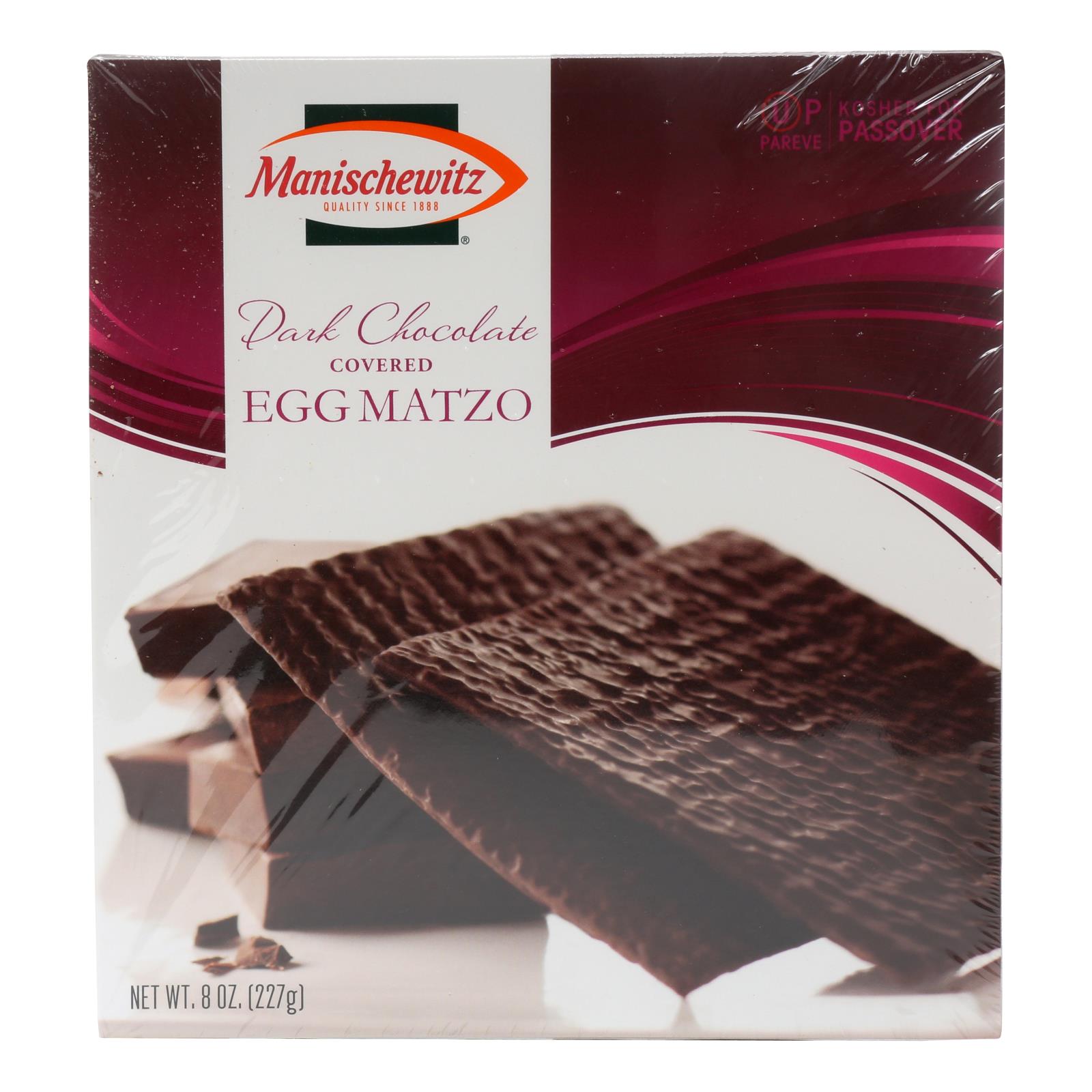 Manischewitz, Manischewitz - Candy Matzo Dark Chocolate Kosher for Passover - Case of 12-8 OZ (Pack of 12)