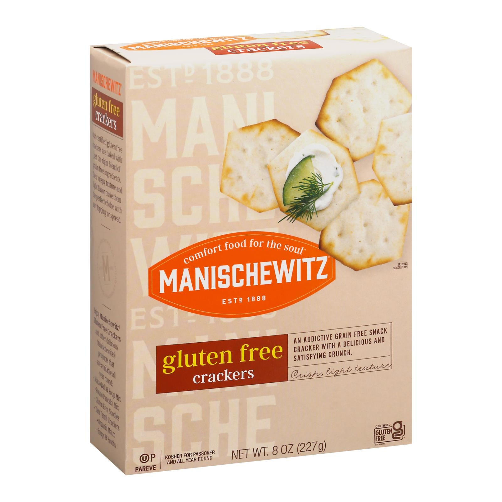 Manischewitz, Manischewitz - Crackers G/f - Caisse de 12 - 8 OZ (paquet de 12)