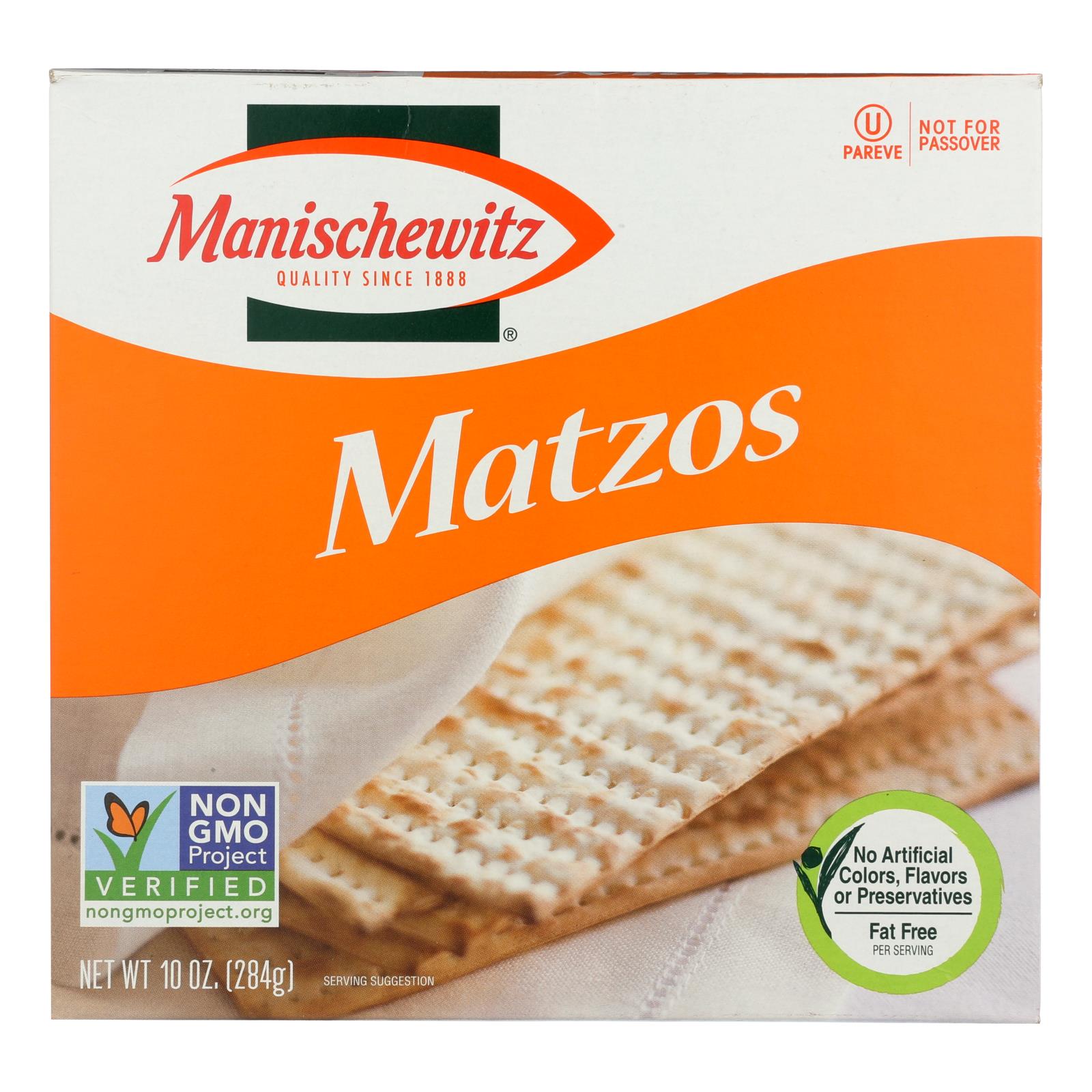 Manischewitz, Manischewitz - Craquelins Matzos - Non salés - Caisse de 12 - 10 oz (Paquet de 12)