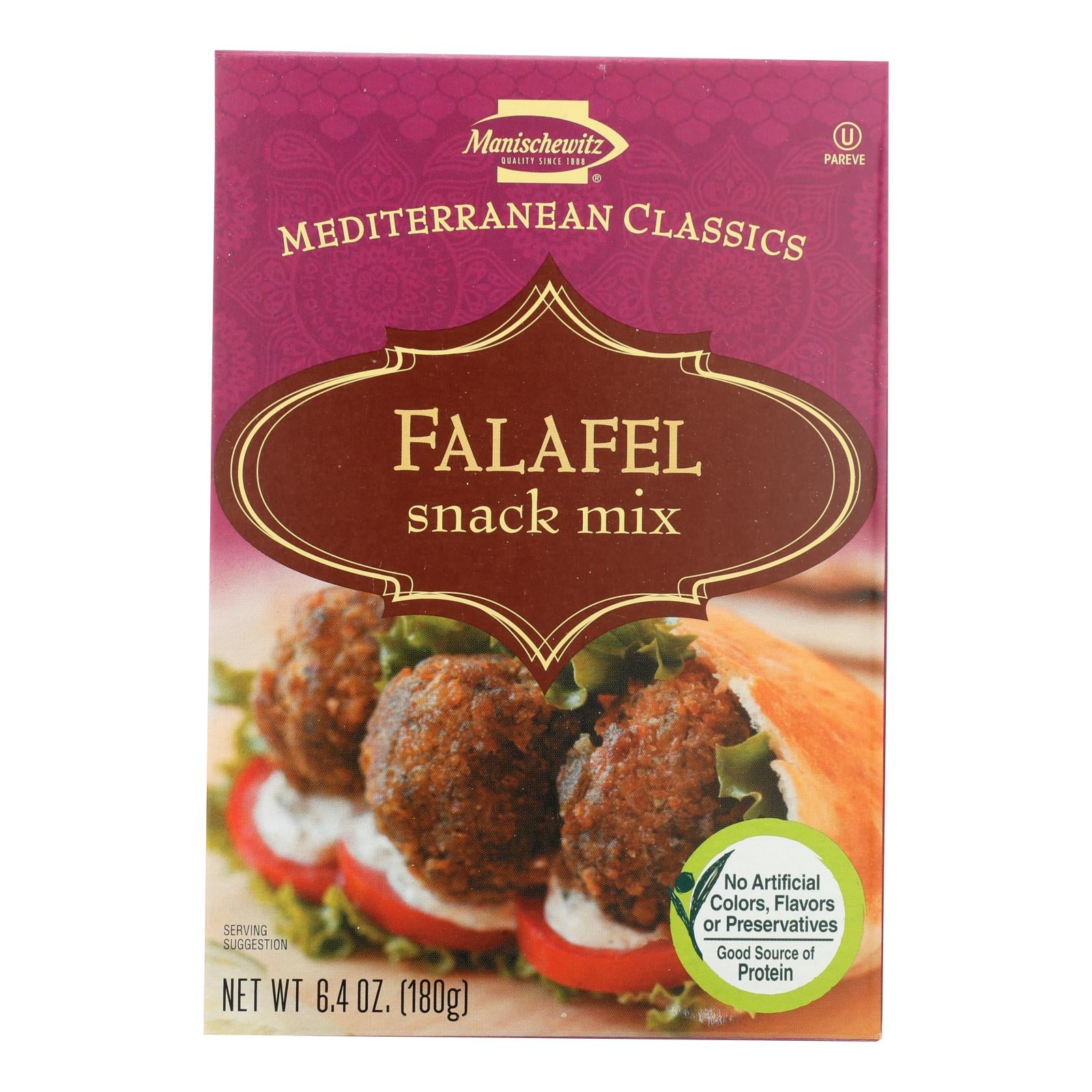 Manischewitz, Manischewitz - Falafel Mediterranean Snack Mix - Caisse de 12 - 6.4 oz. (Paquet de 12)
