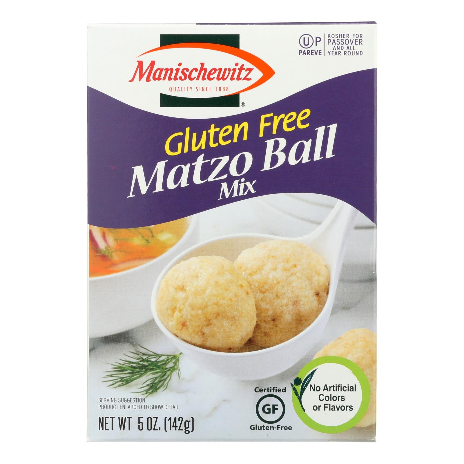 Manischewitz, Manischewitz Gluten Free Matzo Ball Mix - Case of 12 - 5 OZ (Pack of 12)