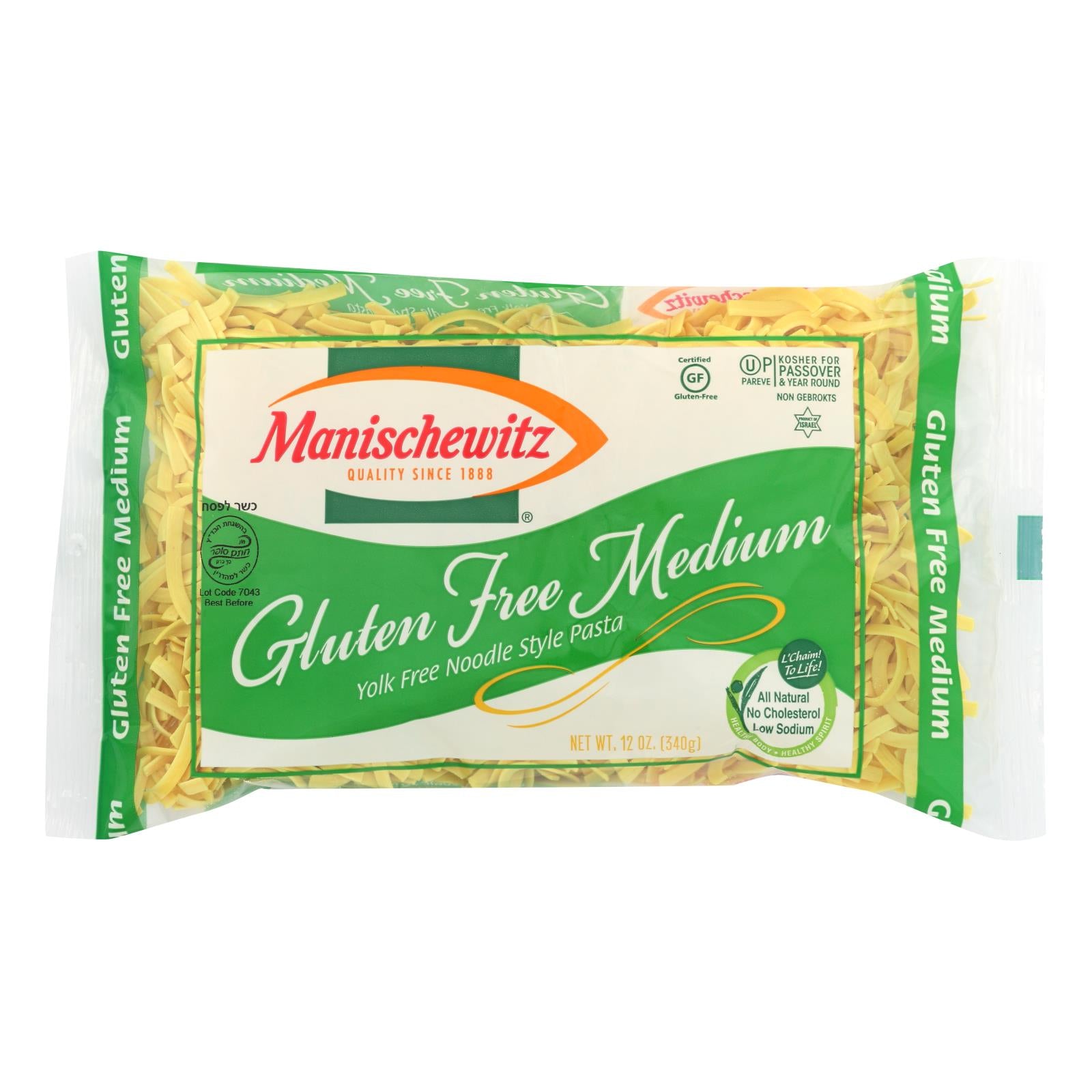 Manischewitz, Manischewitz Gluten-Free Medium Egg Noodles - Case of 12 - 12 OZ (Pack of 12)