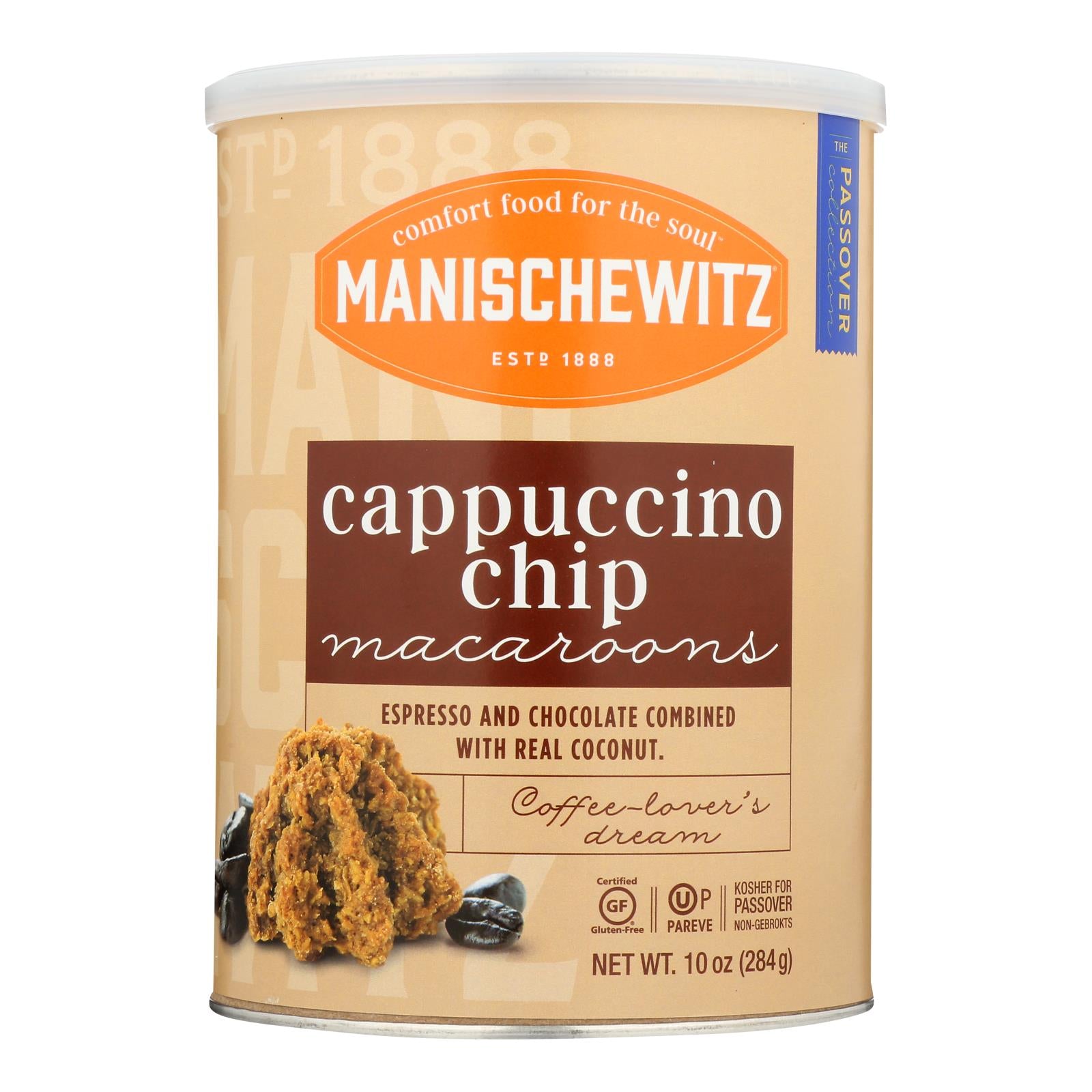 Manischewitz, Manischewitz - Macaron Cappuccino Chip Kosher for Passover - Caisse de 12-10 OZ