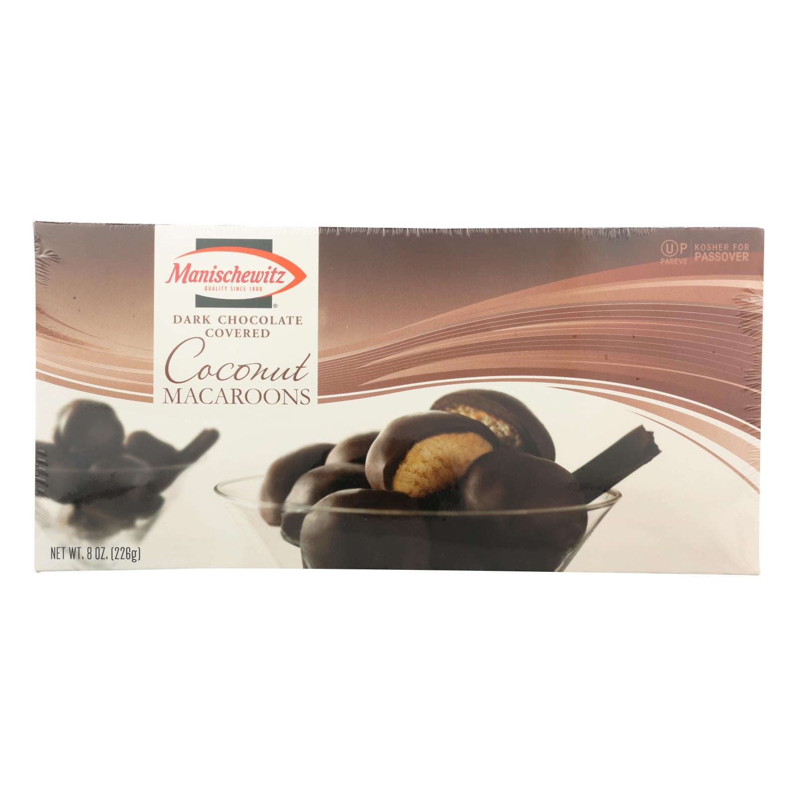 Manischewitz, Manischewitz - Macaron Chocolat Cvrd Kosher for Passover - Caisse de 12-8 OZ (paquet de 12)