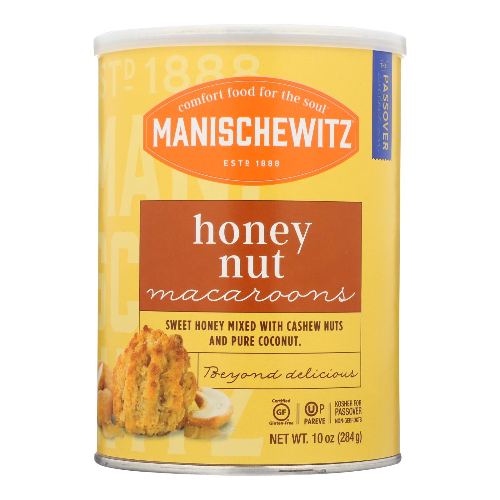 Manischewitz, Manischewitz - Macaron Honey Nut Kosher for Passover - Caisse de 12-10 OZ (paquet de 12)