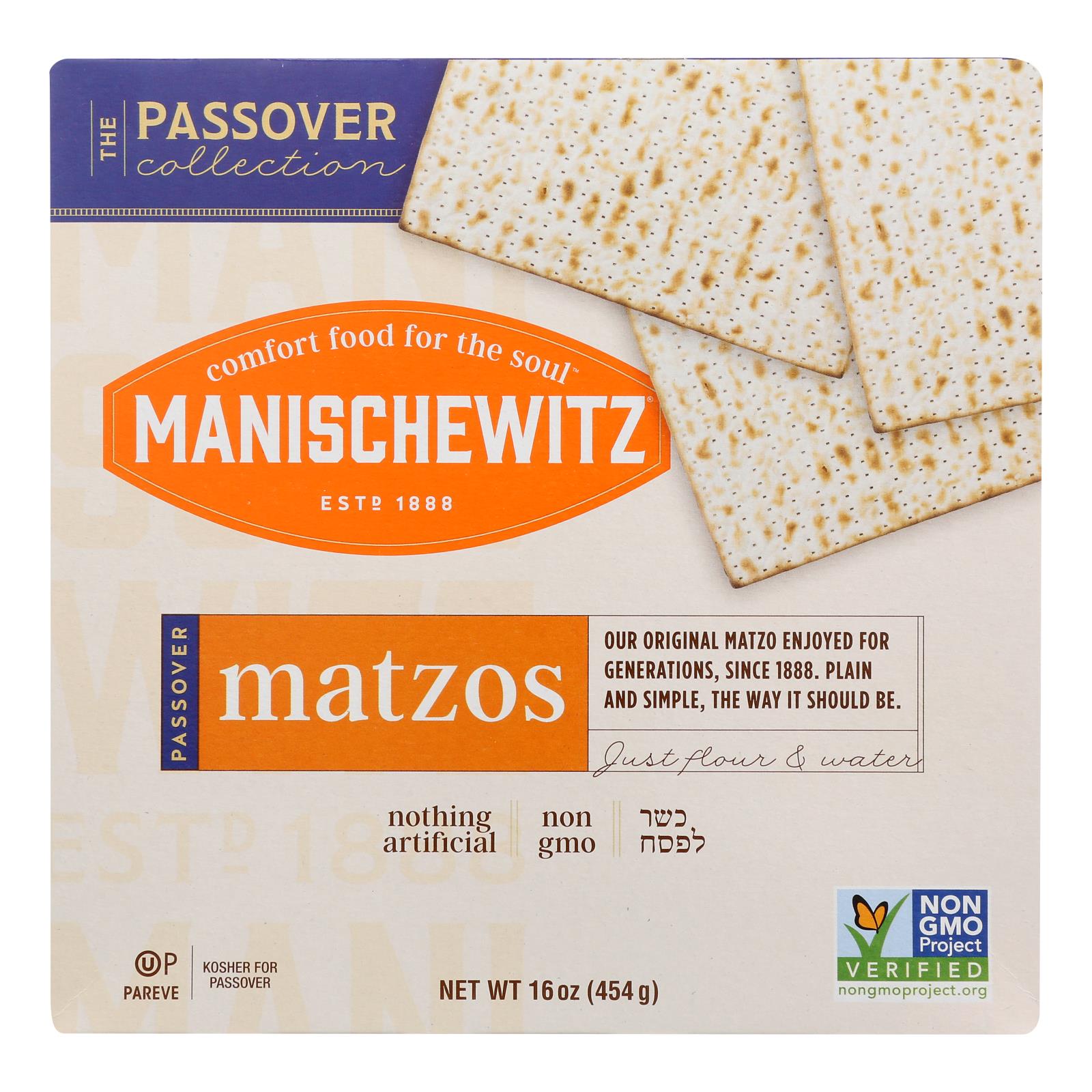 Manischewitz, Manischewitz - Matzo 1S - Caisse de 30 - 1 lb (paquet de 30)