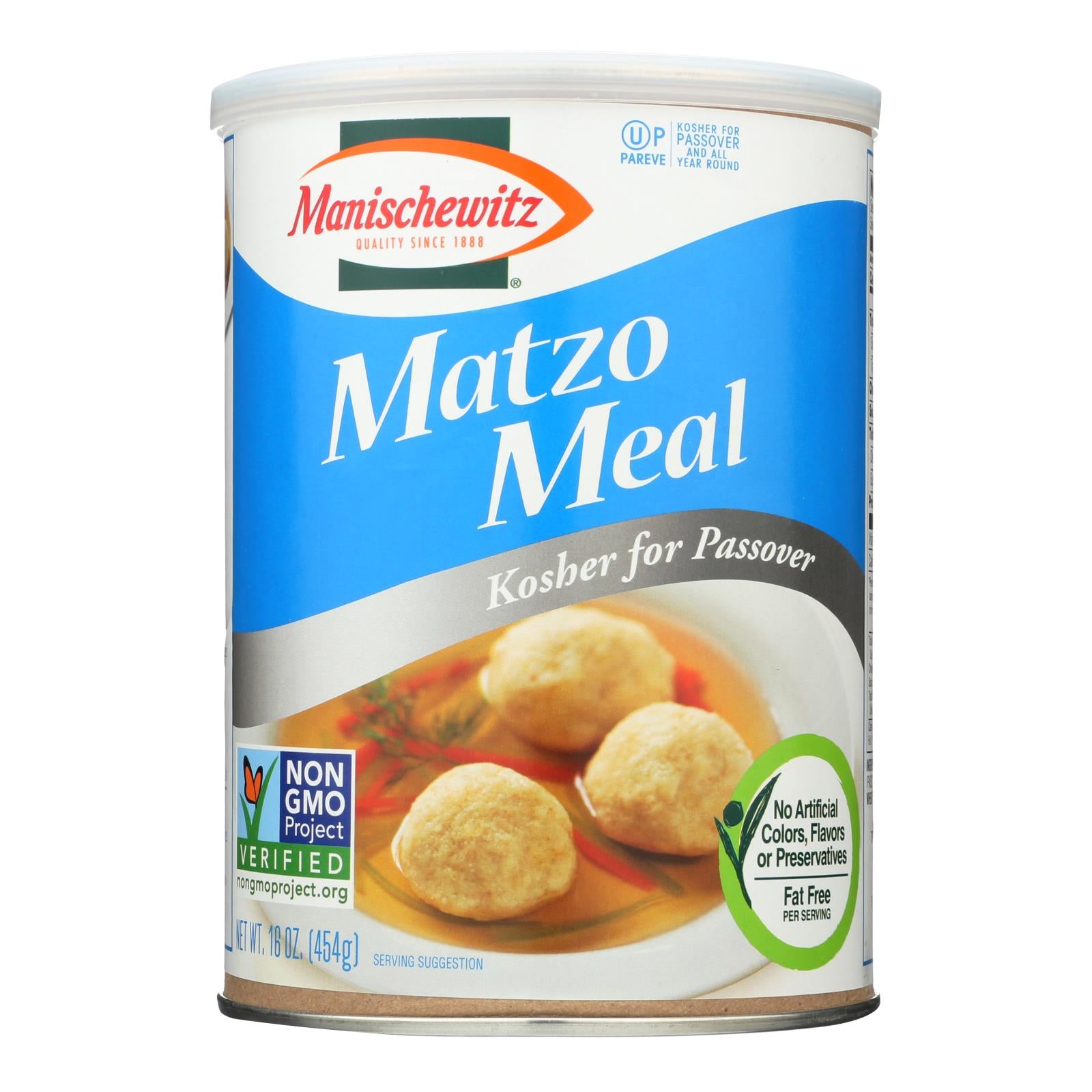 Manischewitz, Manischewitz Matzo Meal - Caisse de 12 - 1 LB (paquet de 12)