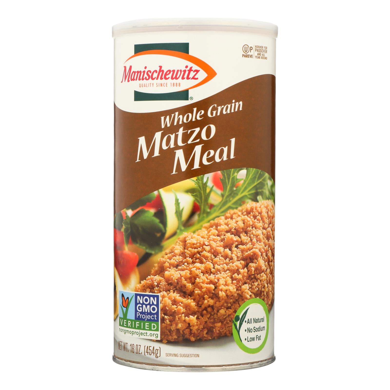 Manischewitz, Manischewitz - Matzo Meal - Grains entiers - Caisse de 12 - 1 lb (paquet de 12)