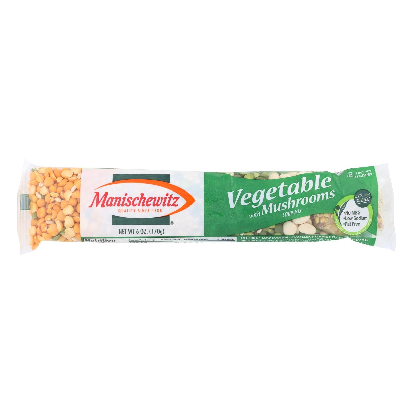 Manischewitz, Manischewitz - Mélange pour soupe aux légumes et aux champignons - caisse de 24 - 6 oz (paquet de 24)