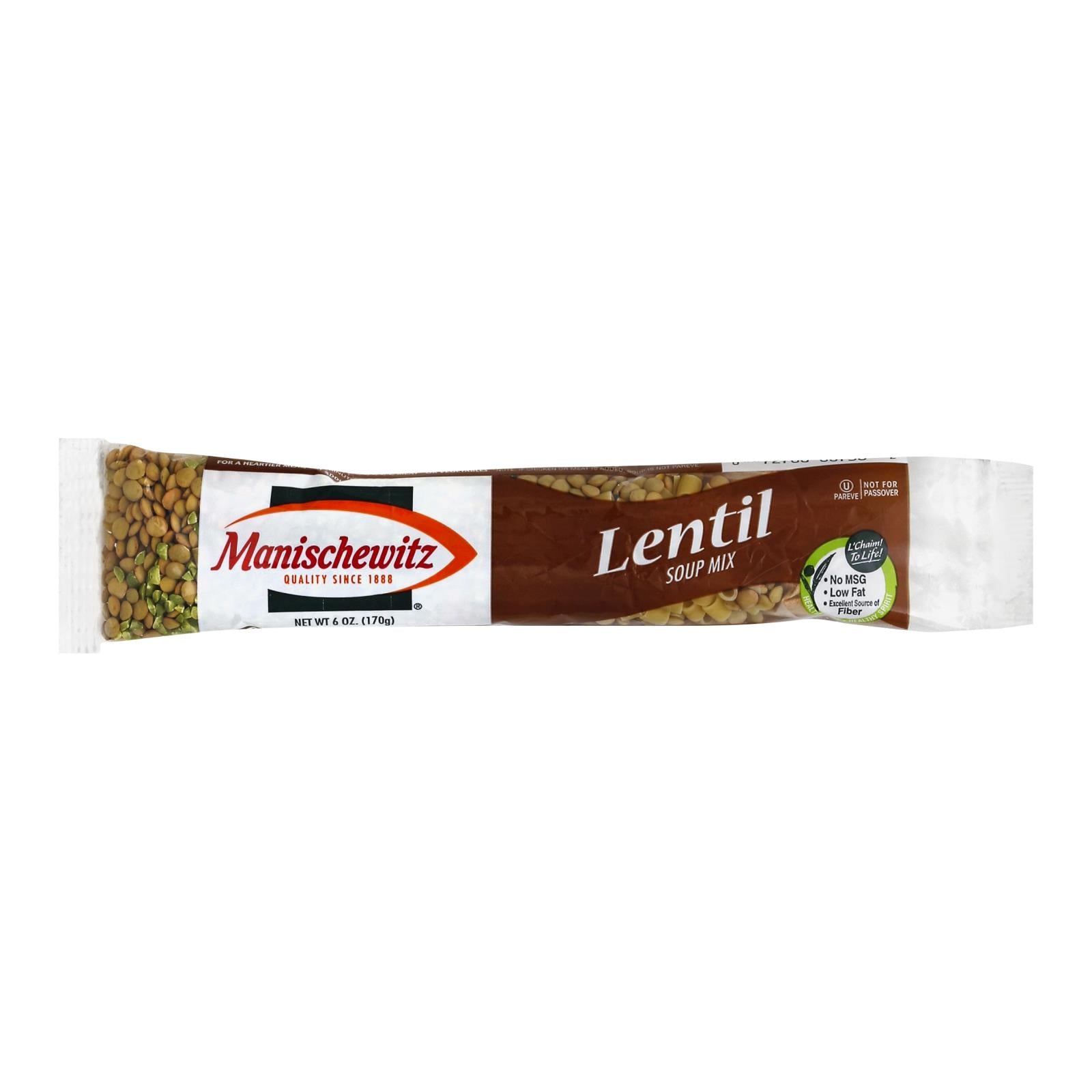 Manischewitz, Manischewitz - Mélange pour soupe aux lentilles - caisse de 24 - 6 oz (paquet de 24)