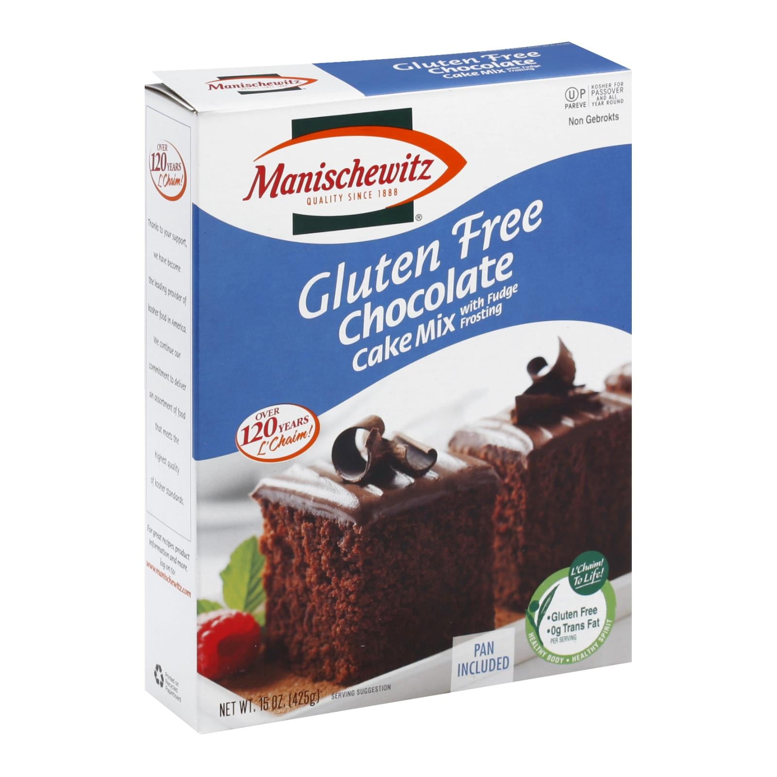 Manischewitz, Manischewitz - Mix Cake Chocolate Gluten Free - Case of 12-15 OZ (Pack of 12)