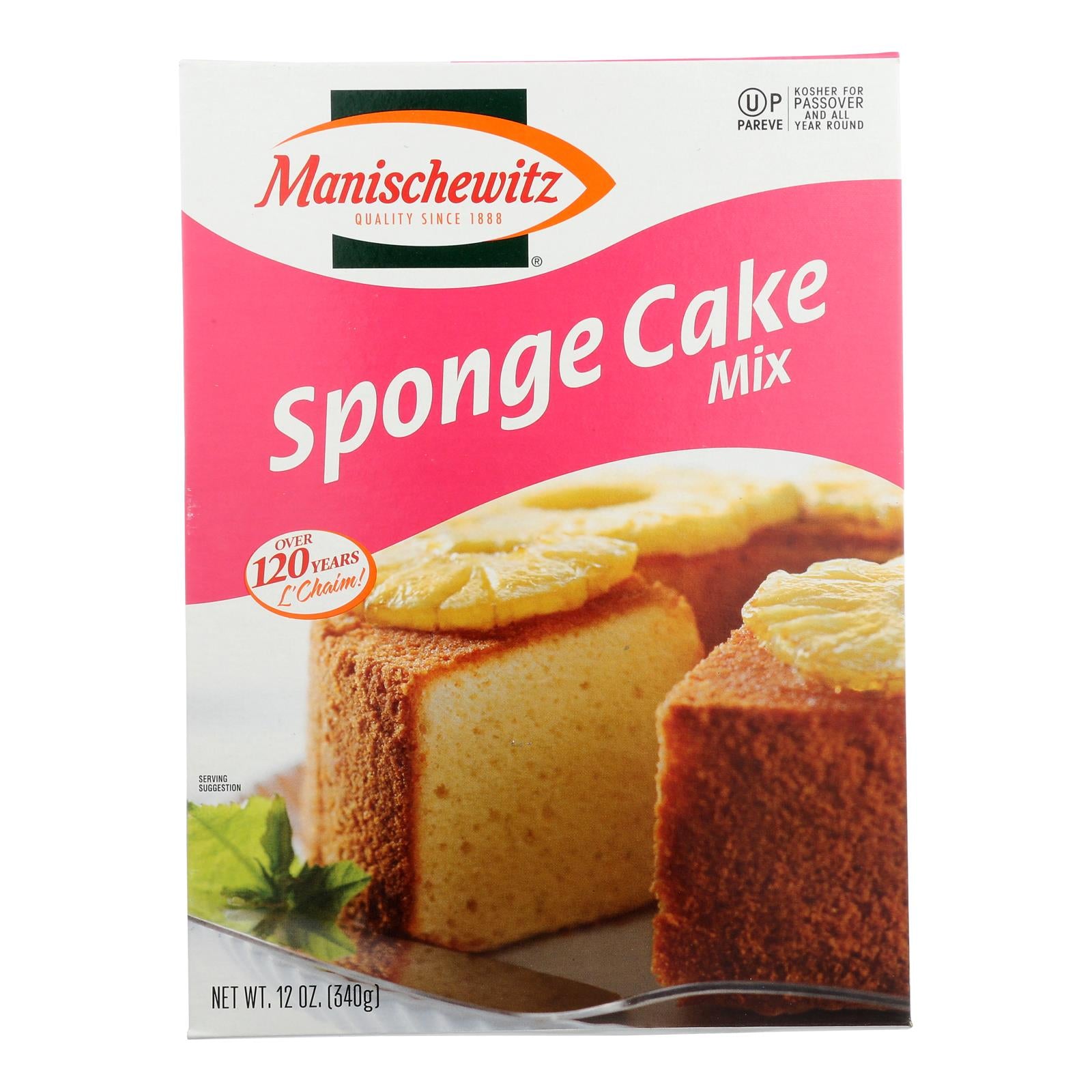 Manischewitz, Manischewitz - Mix Cake Sponge Passover - Caisse de 12-12 OZ (paquet de 12)