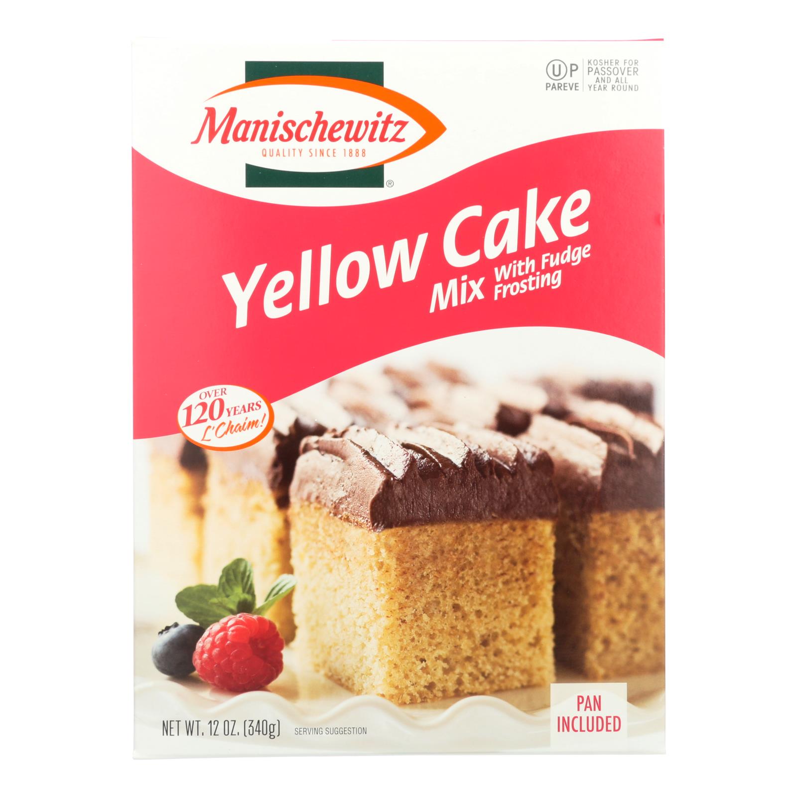 Manischewitz, Manischewitz - Mix Cake Yellow Kosher for Passover - Case of 12-12 OZ (Pack of 12)