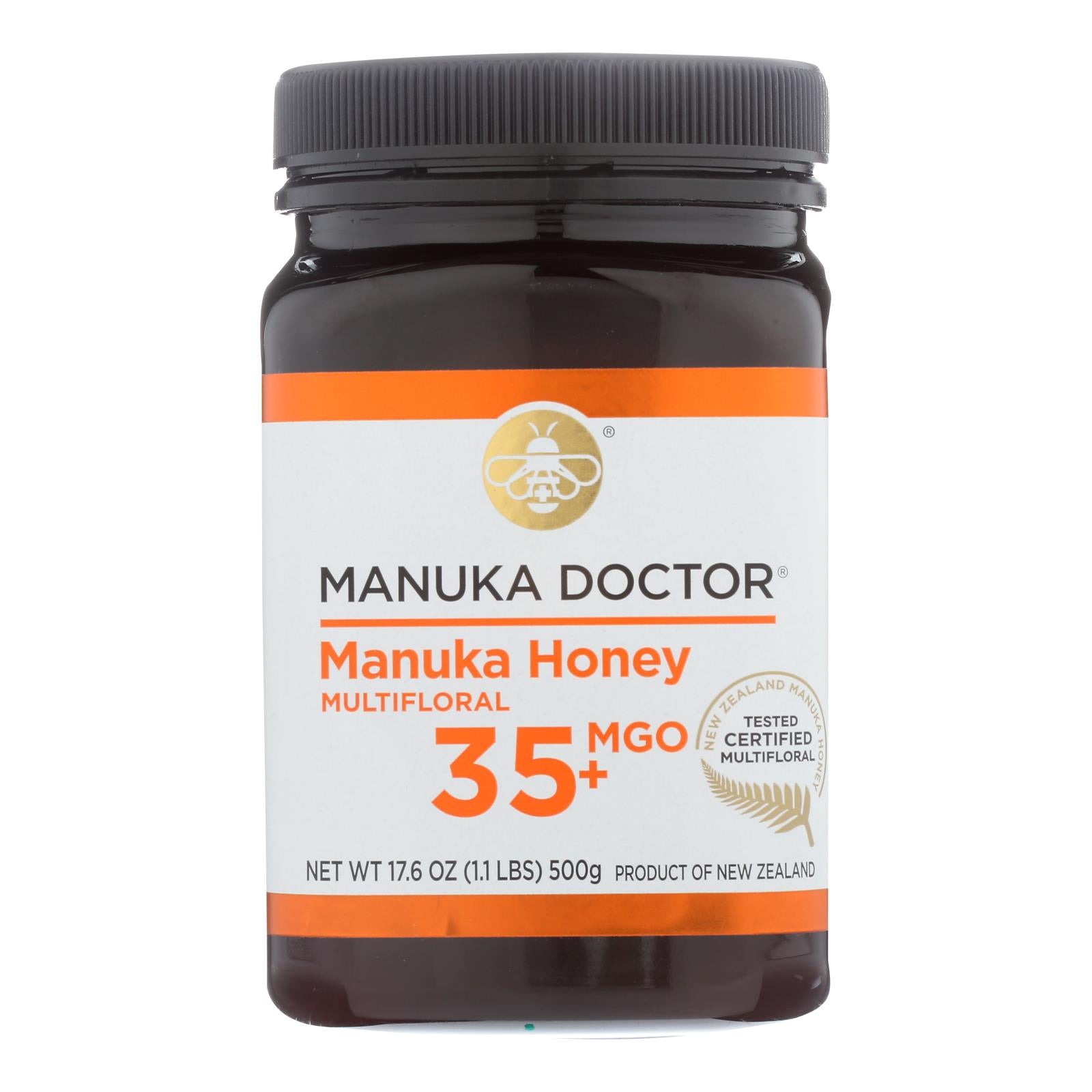 Docteur Manuka, Manuka Doctor - Miel de Manuka Mf Mgo35+ 500g - Carton de 6-17.6 OZ (Pack de 6)