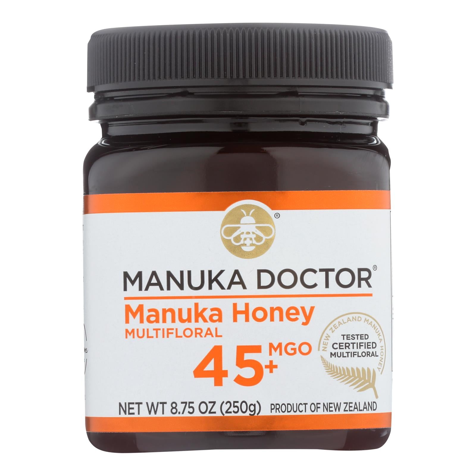 Docteur Manuka, Manuka Doctor - Miel de Manuka Mf Mgo45+ 250g - Carton de 6-8.75 OZ (Pack de 6)
