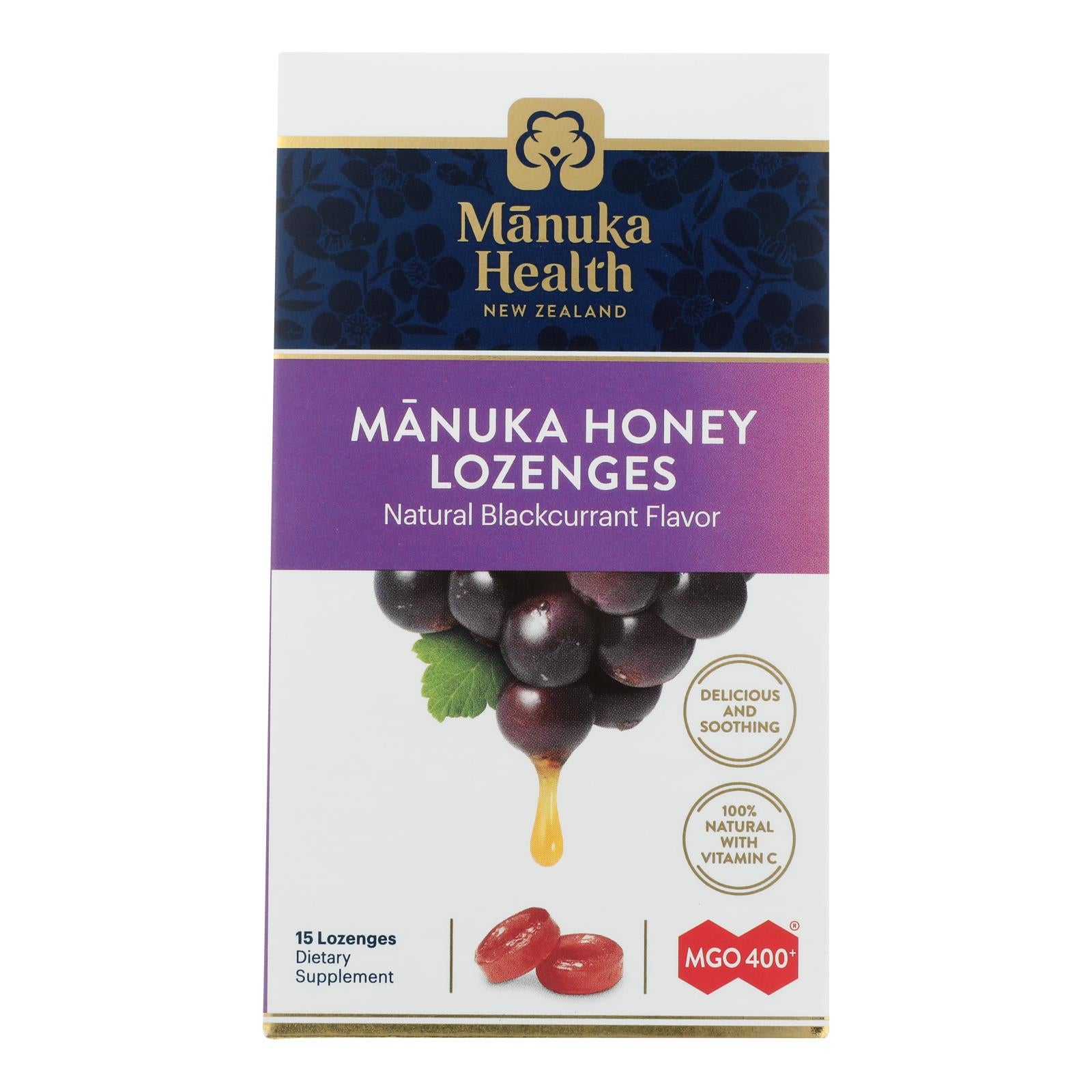 Santé Manuka, Manuka Health - Loz Honey Mgo 400+ Blkcrnt - 1 Each 1-15 CT