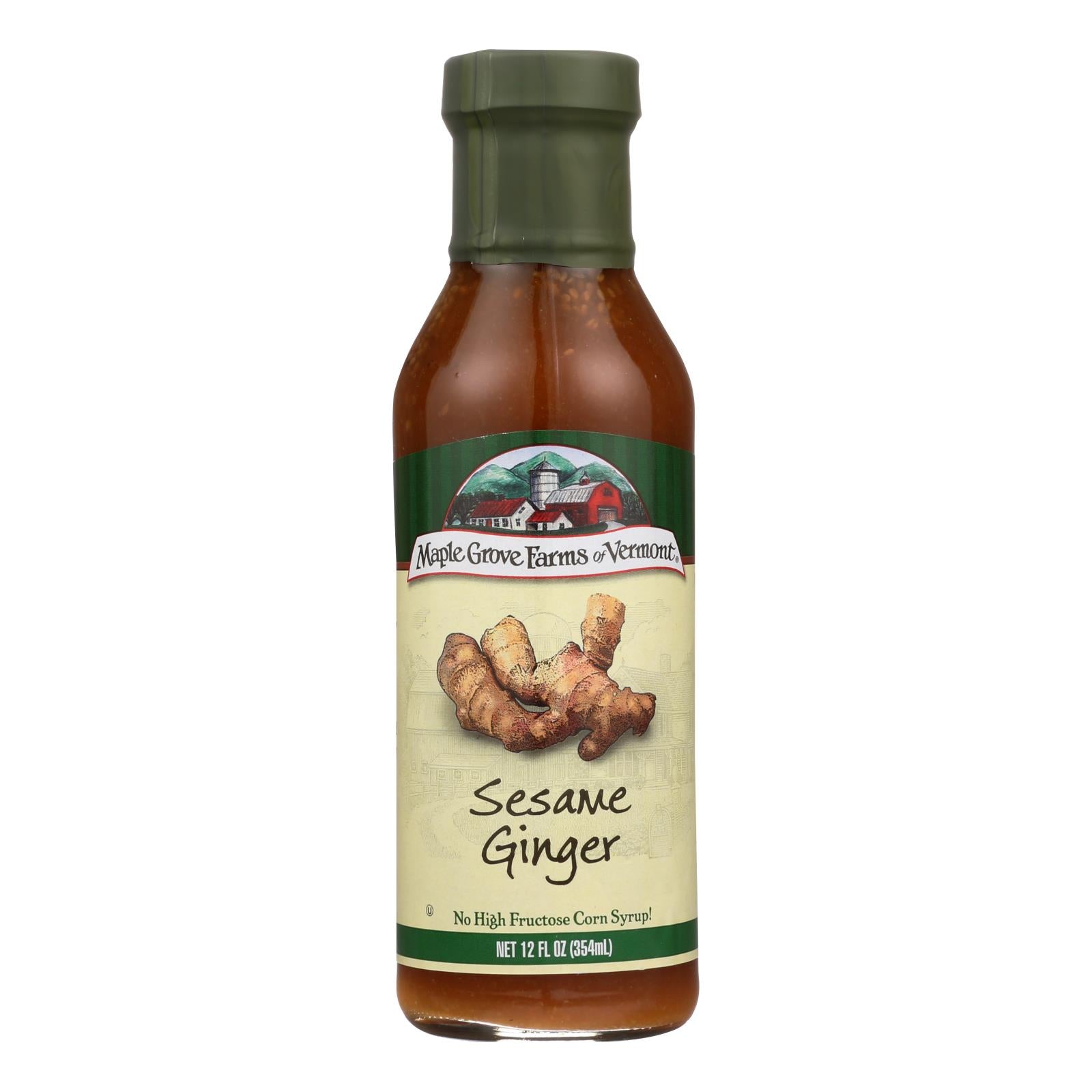 Fermes Maple Grove, Maple Grove Farms - Vinaigrette pour salade - Sésame et gingembre - Caisse de 6 - 12 Fl oz. (Paquet de 6)