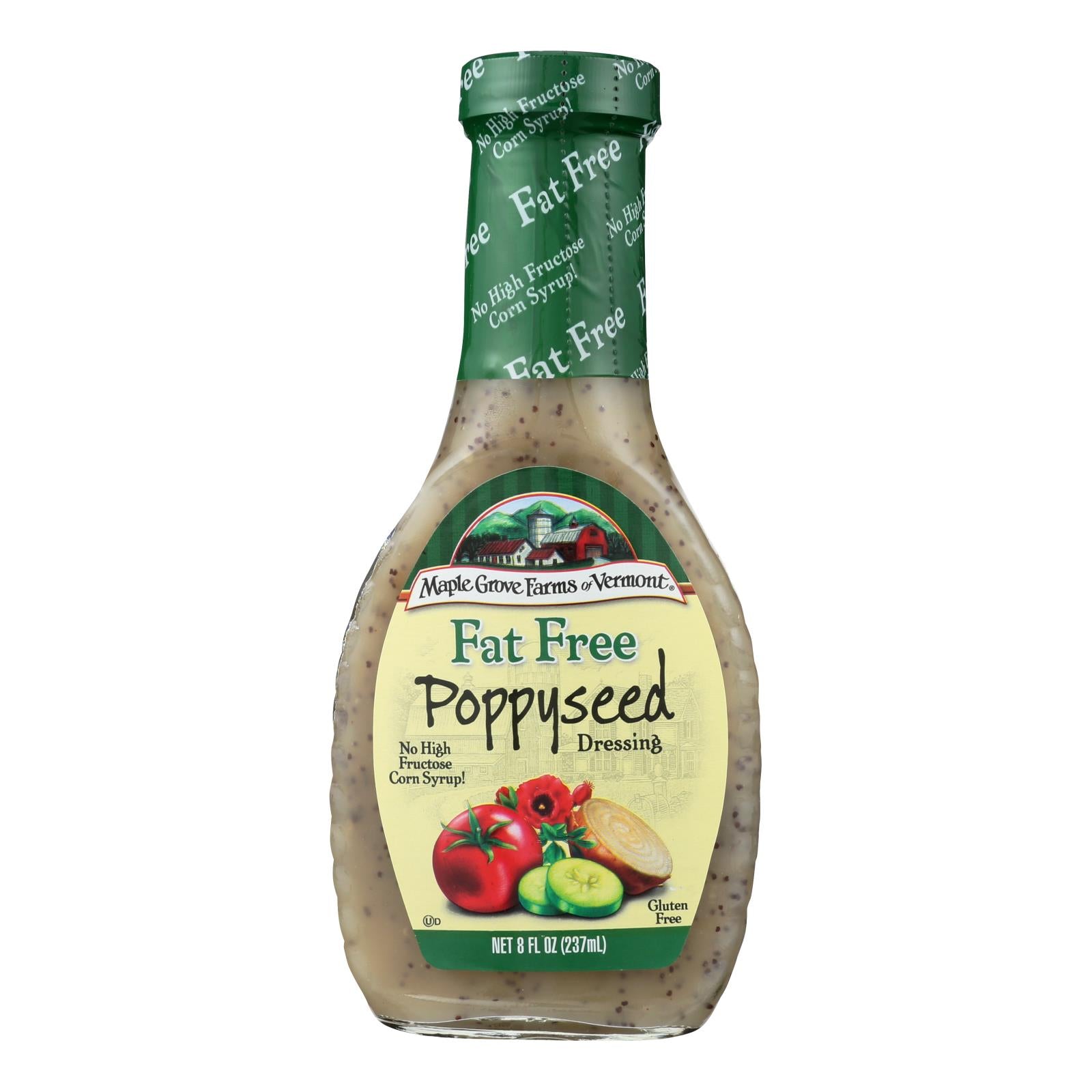 Fermes Maple Grove, Maple Grove Farms - Vinaigrette sans gras - Vinaigrette aux graines de pavot - 8 oz.