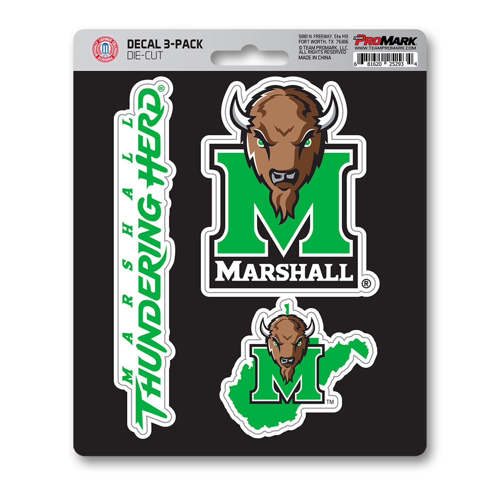 FANMATS, Marshall University 3 Piece Decal Sticker Set