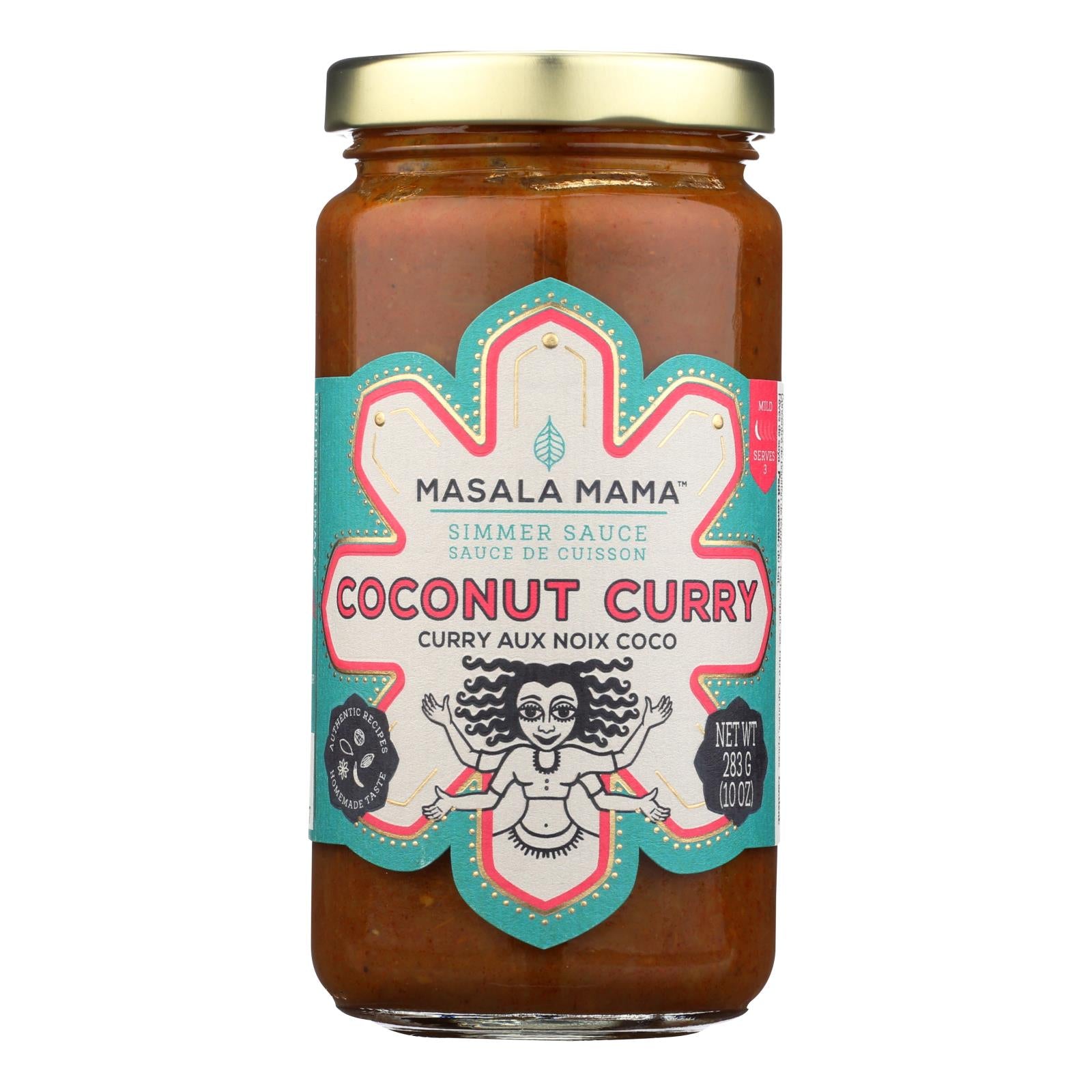 Masala Mama, Masala Mama Coconut Curry All Natural Simmer Sauce - Case of 6 - 10 OZ (Pack of 6)
