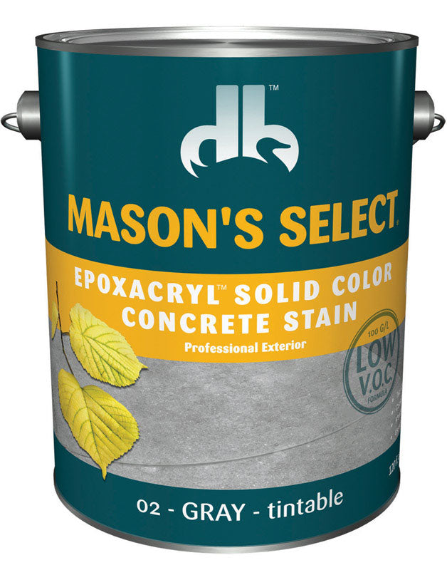 DUCKBACK AQUISITION CORP, Mason's Select Solid Gray Base 2 Acrylic/Epoxy/Latex Epoxacryl Concrete Stain 1 gal. (Pack of 4)