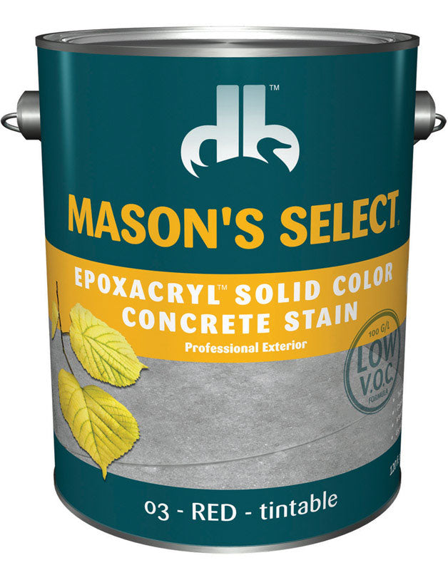 DUCKBACK AQUISITION CORP, Mason's Select Solid Red Base 3 Acrylic/Epoxy/Latex Epoxacryl Concrete Stain 1 gal. (Pack of 4)