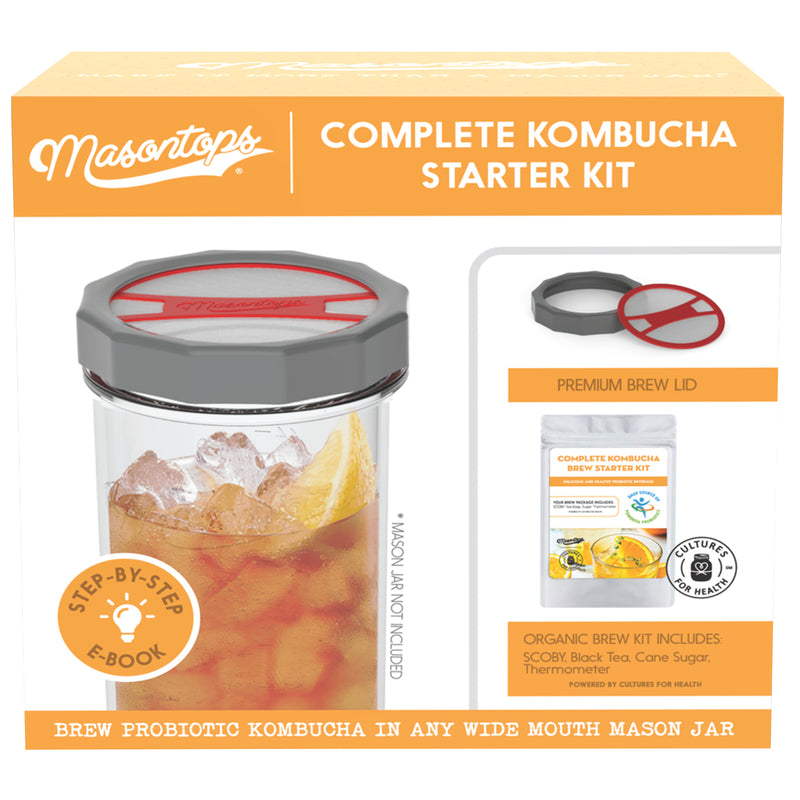 Dessus de masques, Masontops Kit Kombucha Couvercle de brassage de Kombucha à large bouche 5 pk