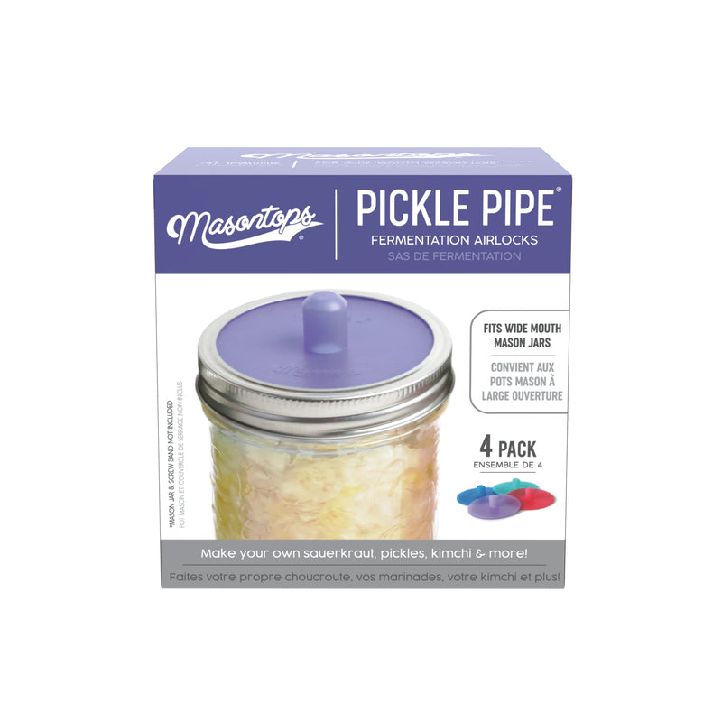 MASONTOPS INC, Masontops Pickle Pipes Wide Mouth Fermentation Pickle Pipe 4 pk
