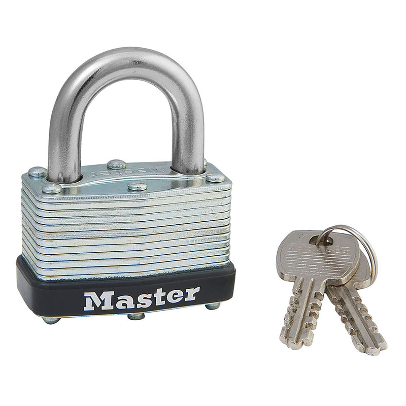 Master Lock Company Llc, Master Lock 1-1/16 in. H x 1 in. W x 1-3/4 in. Laminated Steel Warded Locking Padlock 1 pk (Pack de 4)