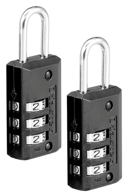 Master Lock Company Llc, Master Lock 1-1/2 in. H X 1/2 in. W X 1-3/16 in. L Acier 3-Dial Combination Padlock