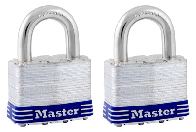 Master Lock Company Llc, Master Lock 1-1/2 in. H X 7/8 in. W X 2 in. L Acier 4-Pin Cylinder Padlock Keyed Alike