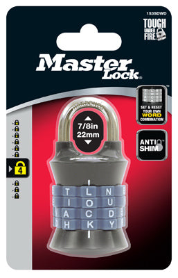 Master Lock Company Llc, Master Lock 1-1/2 in. W Metal 4-Dial Combination Padlock