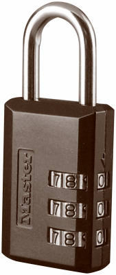 Master Lock Company Llc, Master Lock 1-13/16 in. H X 9/16 in. W X 1-3/16 in. L Acier 3-Dial Combination Padlock