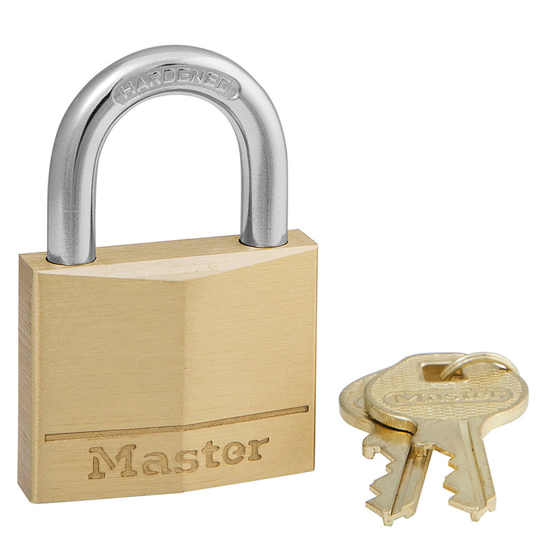 Master Lock Company Llc, Master Lock 1-1/4 in. H X 5/16 in. W X 1-9/16 in. L Cadenas à cylindre à 4 goupilles en laiton