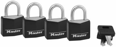 Master Lock Company Llc, Master Lock 1-3/16 in. W Vinyl Covered 4-Pin Cylinder Padlock Keyed Alike