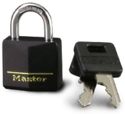 Master Lock, Master Lock 1-3/16 in. W Vinyl Covered 4-Pin Cylinder Padlock