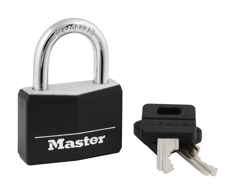 Master Lock Company Llc, Master Lock 1-5/16 in. H X 1/2 in. W X 1-9/16 in. L Cadenas à double verrouillage recouvert de vinyle