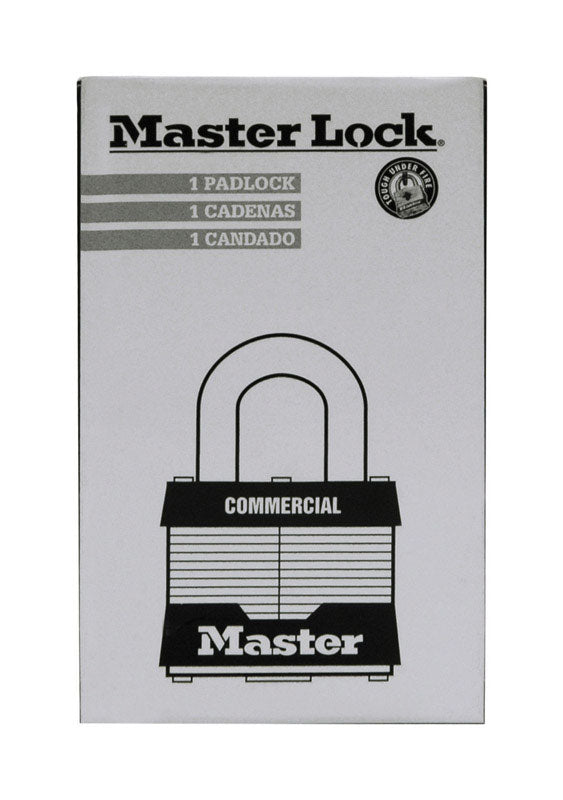 Master Lock Company Llc, Master Lock 1-5/16 in. H x 1-5/8 in. W x 1-9/16 in. Laminated Steel 4-Pin Cylinder Padlock 1 pk (Pack de 6)