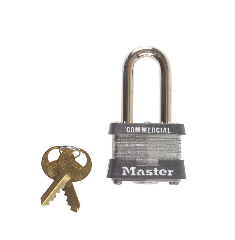 Master Lock Company Llc, Master Lock 1-5/16 in. H x 1-5/8 in. W x 1-9/16 in. Laminated Steel Double Locking Padlock 6 pk (Pack of 6)