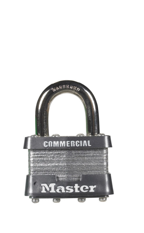 Master Lock Company Llc, Master Lock 1-5/16 in. H x 1 in. W Laminated Steel 4-Pin Cylinder Padlock 1 pk Keyed Alike (Pack de 6)