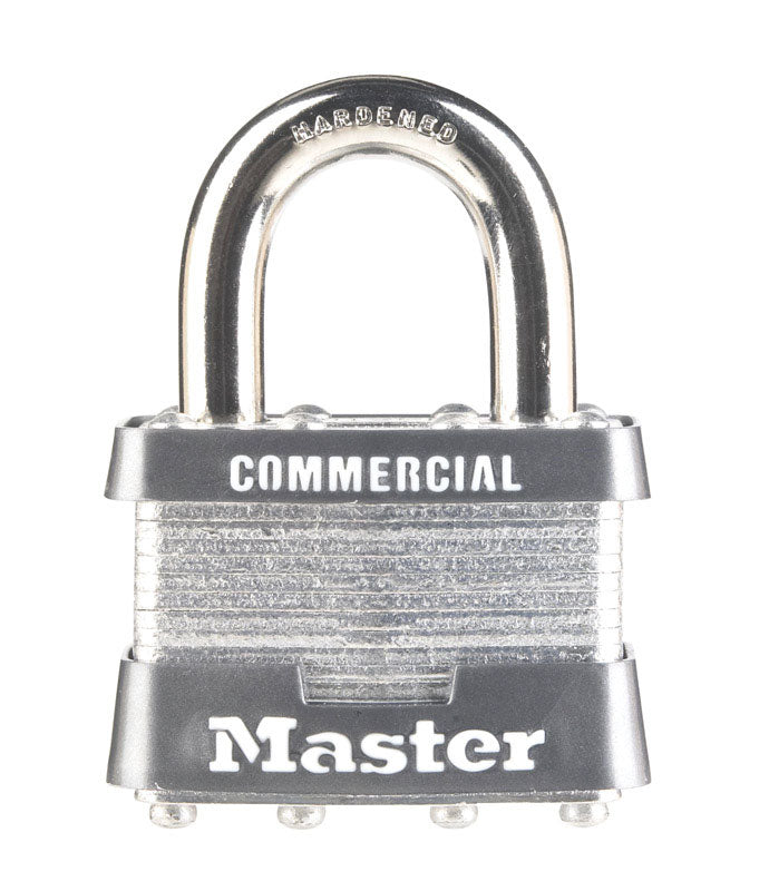 Master Lock Company Llc, Master Lock 1-5/16 in. H x 1 in. W x 1-3/4 in. L en acier laminé, cadenas à double verrouillage 1 pqt à clé identique (paquet de 6)