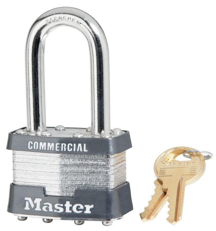 Master Lock Company Llc, Master Lock 1-5/16 in. H x 1 in. W x 1-3/4 in. Laminated Steel 4-Pin Cylinder Padlock 6 pk Keyed Alike (Pack de 6)