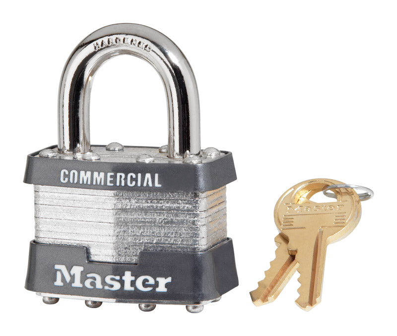 Master Lock Company Llc, Master Lock 1-5/16 in. H x 1 in. W x 1-3/4 in. Laminated Steel Double Locking Padlock 6 pk Keyed Alike (Pack of 6)