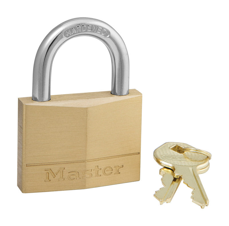 Master Lock Company Llc, Master Lock 1-7/16 in. H X 5/8 in. W X 2 in. L Cadenas à cylindre à 5 goupilles en laiton