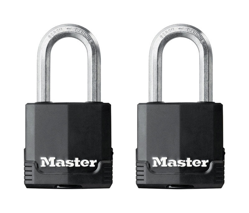 Master Lock Company Llc, Master Lock 1-7/8 in. W X 1-1/2 in. L Steel Dual Ball Bearing Locking Padlock Keyed Alike