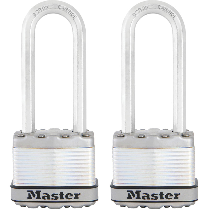 Master Lock Company Llc, Master Lock 1-9/16 in. H X 11/16 in. W X 1-3/4 in. L Acier Dual Ball Bearing Locking Padlock Keyed A