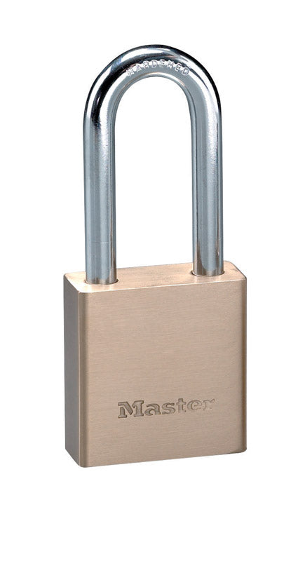 Master Lock Company Llc, Master Lock 1-9/16 in. H X 3/4 in. W X 1-3/4 in. L Cadenas à cylindre à 5 goupilles en laiton