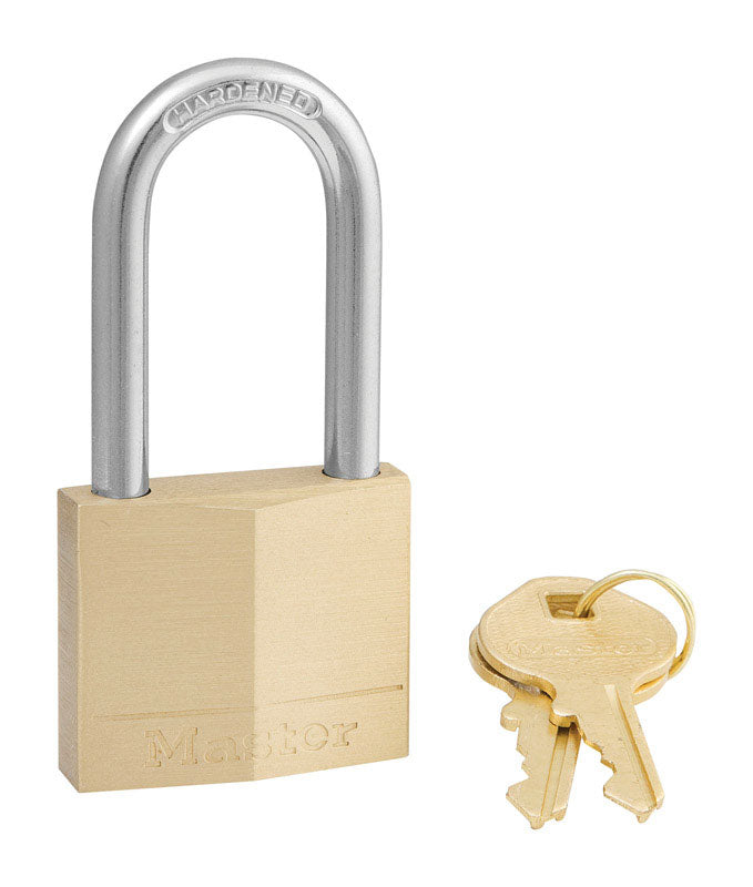 Master Lock Company Llc, Master Lock 1-9/16 in. W Brass 4-Pin Cylinder Padlock