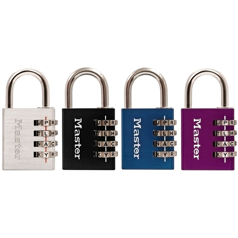 Master Lock Company Llc, Master Lock 1-9/16 in.   W Steel 4-Dial Combination Padlock 1 pk